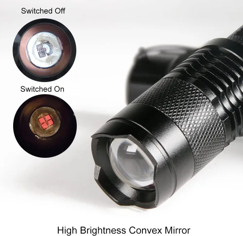 Vista 5 de Maketheone Mini linterna IR 5W 850nm LED ajustable foco antorcha, luz infrarroja es invisible para los ojos humanos -para ser utilizado