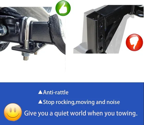 Vista 2 de CZC AUTO Tensor de enganche, resistente para enganches de 1.25 pulgadas y 2 pulgadas, reduce el movimiento / bloqueo del receptor de enganche