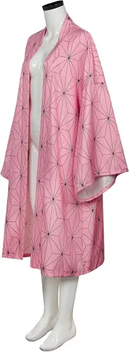 Vista 5 de Kamado Nezuko - Disfraz de anime para mujer y niña, estilo kimono para fiesta de Halloween