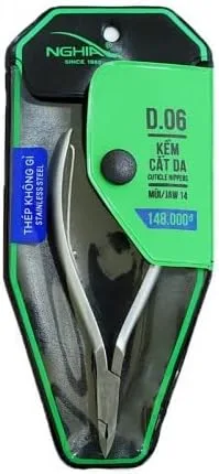 NGHIA - Pinzas para cutículas, 16 mandíbulas (0.256 in), muchos tipos #D-06 a #D-09 (#D-06)