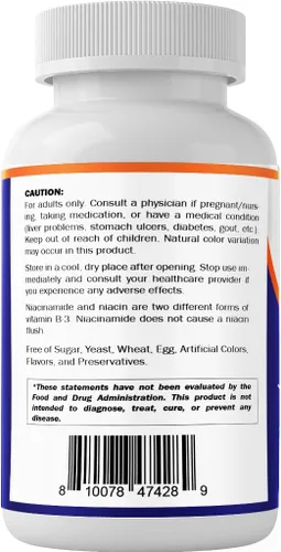 Vista 9 de Vitamatic Niacinamida 500 mg 240 Tabletas - Vitamina B3 sin rubor - Apoya la producción de energía