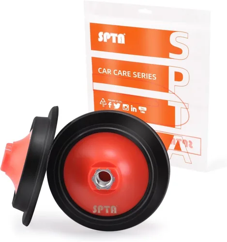 Vista 10 de SPTA 2 placas de respaldo flexible rotativas RO, almohadilla de respaldo suave de poliuretano de cara de aro y bucle, utilizada en pulidora rotativa