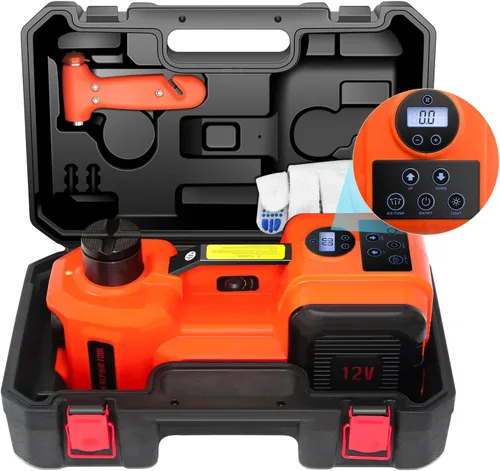 Vista 9 de E-HEELP Kit de gato eléctrico para coche hidráulico de 5 toneladas y 12 V (rango de elevación: 6.1 ~ 17.7 pulgadas) con llave de impacto eléctrica