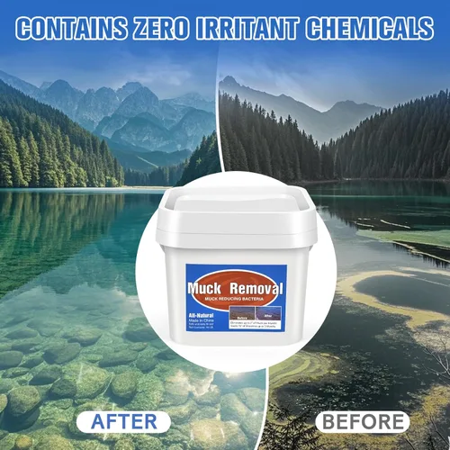 Vista 4 de Muck Removal-4.1LB Natural Pond Clear Water Treatment, Muck and Sludge Remover for Ponds & Lakes, Oxygenates, Eliminates Odors, Safe for Fish, Pets