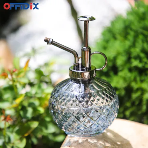 Vista 6 de OFFIDIX Plant Mister, Botella de spray de vidrio vintage, Flor Mister 300ML Botella pequeña de riego con bomba de plástico en la parte superior
