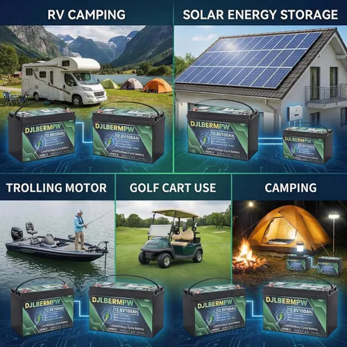 Vista 9 de Batería de Litio para Carrito de Golf de 36V 100Ah, 8000 Ciclos Profundos Batería de Litio de 36 Voltios para Carritos de Golf, BMS de 100A 3840Wh