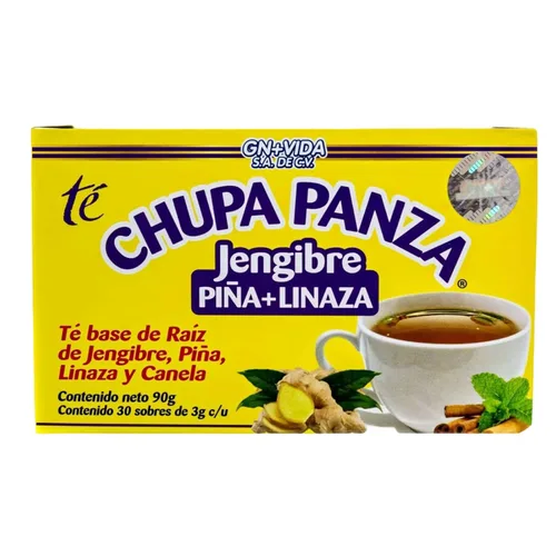 Vista 5 de Paquete de 2 té de fórmula mejorada CHUPA GRASS y PANZA – jengibre a base de té, Gotu Kola y Cinammon, piña Jengibre