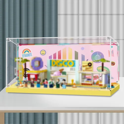 Vista 7 de Vitrina acrílica para Lego 21339 BTS Dynamite, caja transparente a prueba de polvo (solo vitrina, el modelo no incluido)