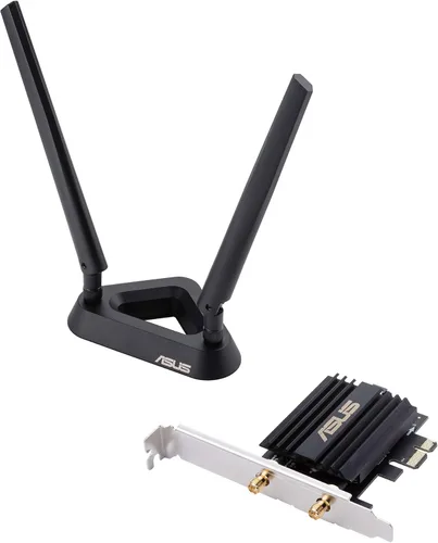 ASUS AX3000 (PCE-AX58BT) WiFi 6 Adaptador inalámbrico PCIe de doble banda con Bluetooth 5.0, OFDMA, 2x2 MU-MIMO, seguridad WPA3, latencia ultrabaja,