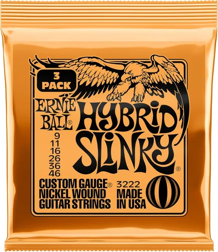 Vista 3 de Ernie Ball Beefy Slinky - Cuerdas para guitarra eléctrica, paquete de 3, calibre 11-54 (P03627)