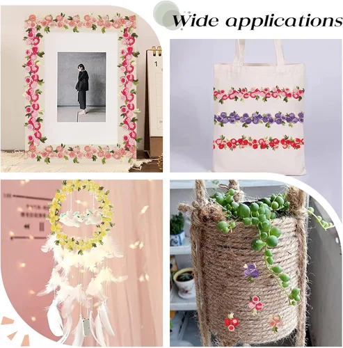 Vista 6 de GORGECRAFT - Cinta de encaje floral de 5 yardas, con aplique de encaje DIY para manualidades de costura, borde de encaje para adornos de vestidos