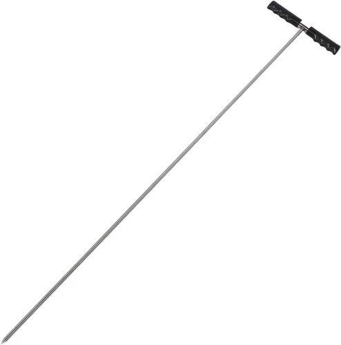 Vista 5 de Stainless Steel Soil Probe, 32-48 Inch Adjustable Ground Rod Tool with T - Handle, Practical Pipe Probe for Septic Tank Underground Pipes