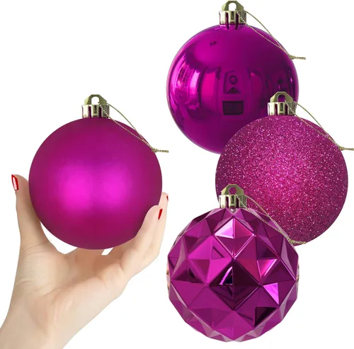 Vista 219 de Bolas pequeñas de Navidad doradas de 1.6 pulgadas, adornos de decoración para árbol de Navidad, bolas colgantes inastillables para decoraciones
