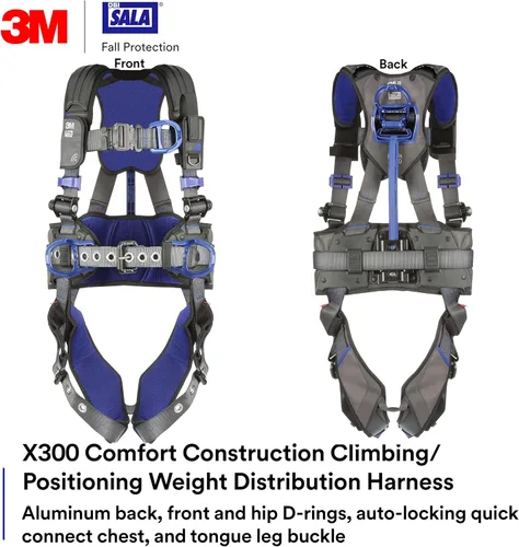 Vista 2 de DBI-SALA Arnés de seguridad para escalada/posicionamiento de distribución de peso de construcción 3M Comfort