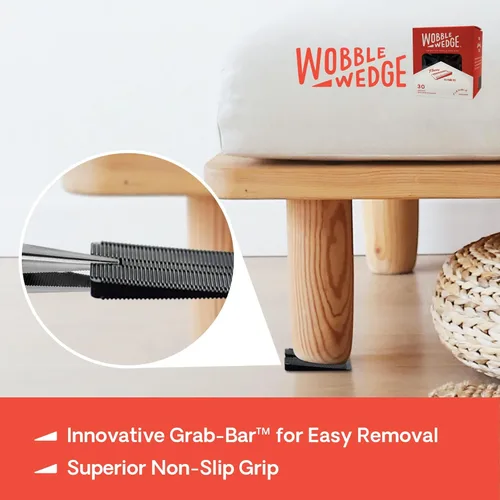 Vista 4 de Wobble Wedges Cuñas de plástico flexibles, paquete de 30 - Fabricadas en EE. UU. - Cuñas multiusos para mejoras del hogar y trabajo - Cuña