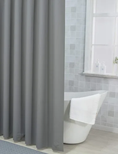 Vista 68 de AmazerBath Cortina de ducha larga de 36 x 84 pulgadas, cortina de ducha transparente de PEVA grueso resistente, cortina estrecha con 2 piedras