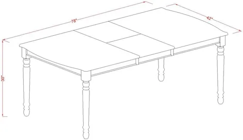 Vista 10 de East West Furniture DOCA7-MAH-LC, 7, Caoba