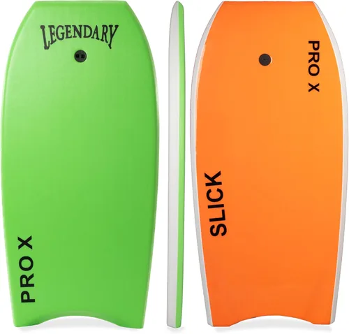 Vista 15 de Legendary Pro X Bodyboard para playa con parte inferior dura, tablas Boogie para niños y adultos, selladas térmicamente con núcleo EPS, correa