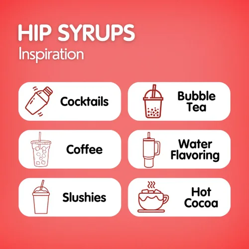 Vista 5 de Hip Syrups - Jarabe sin azúcar de lichi diseñado para el sabor del agua, té de burbujas, té Boba, cócteles, sabor a lichi, sin azúcar