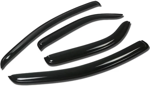 Auto Dynasty 4 protectores de lluvia con cinta adhesiva para ventana compatibles con Chevy Aveo 2004-2006, protectores de lluvia, deflector de