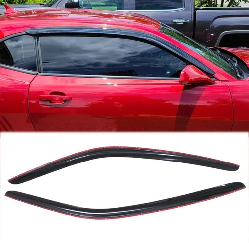 Vista 2 de 2 piezas de deflectores de viento originales irrompibles a prueba de lluvia para ventanas laterales del Camaro 10-25, juegos de protectores