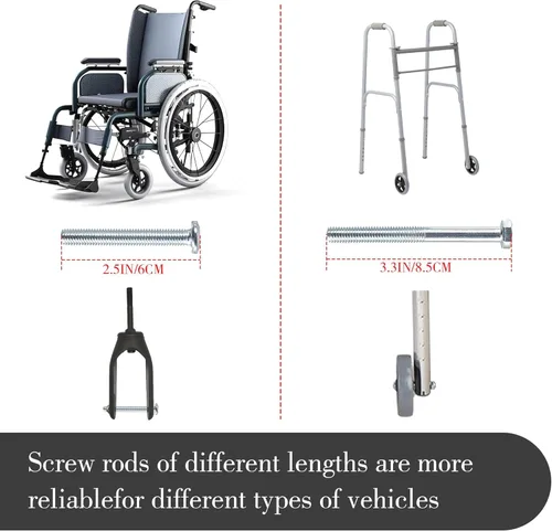 Vista 4 de Paquete de 2 ruedas delanteras de repuesto de 6 pulgadas para sillas de ruedas, andadores, rolladores, ruedas de ABS antideslizantes duraderas