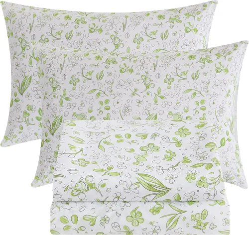 Vista 25 de Bedlifes Juego de sábanas refrescantes de 3 piezas tamaño individual con mezcla de rayón derivado de bambú, suave y transpirable, bolsillo profundo