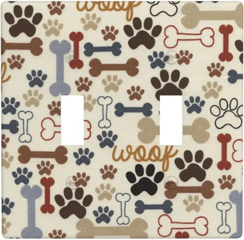 Vista 20 de Cubierta decorativa de interruptor de luz basculante doble de béisbol, placa de pared de 2 gang, cubierta de toma de corriente eléctrica, placa