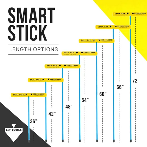 Vista 3 de T&T Tools - Sonda de Suelo Smart Stick de Metal de 36 Pulgadas – Varilla de Metal Redonda Resistente de 3/8 pulgadas con Mango en T para Penetrar