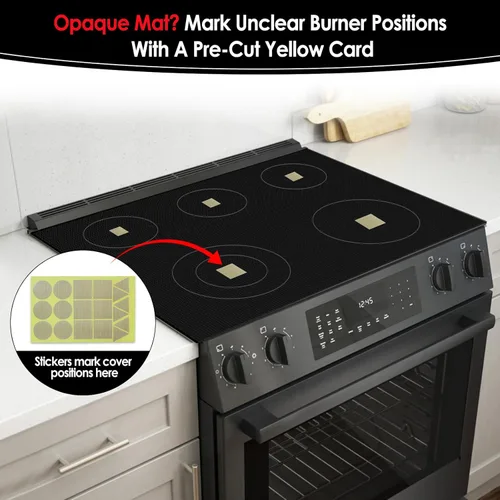 Vista 8 de KitchenRaku Alfombrilla protectora grande para placa de inducción de 20.8 x 24 pulgadas, translúcida (magnética), cubiertas para quemador de estufa