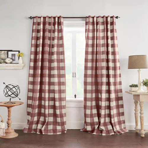 Vista 11 de Grainger Rod Pocket Back Tab Window Curtain Panel, Black - 52" W x 63" L