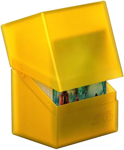 Vista 5 de Ultimate Guard Boulder 80+ Classic, estuche para mazo para 80 cartas TCG con doble funda, ámbar, almacenamiento seguro y duradero