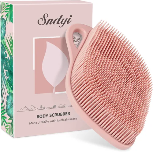 Vista 11 de Sndyi Exfoliante Corporal de Silicona, Exfoliante Corporal Suave para Piel Sensible, Exfoliante de Ducha en Forma de Hoja para el Cuerpo con Cerdas