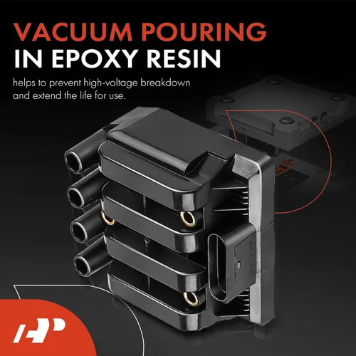 Vista 3 de A-Premium Paquete de bobinas de encendido del motor compatible con Volkswagen Jetta 2001-2005, Beetle 1998-2011, Golf 2001-2006, Golf City