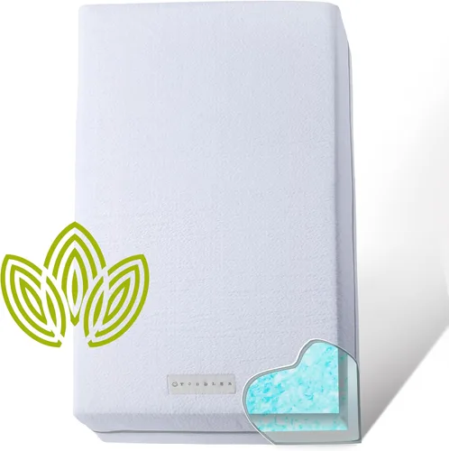 Vista 8 de Colchón de algodón orgánico para cuna de doble cara, colchón de espuma viscoelástica prémium de 2 etapas para bebé, hipoalergénico CertiPUR-US