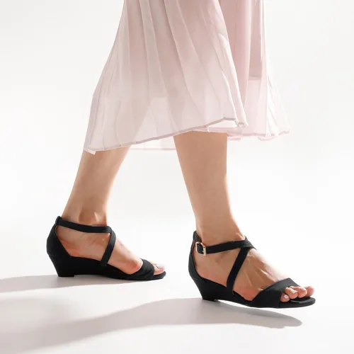 Vista 8 de DREAM PAIRS - Sandalias de tacón bajo con correa de tobillo para mujer