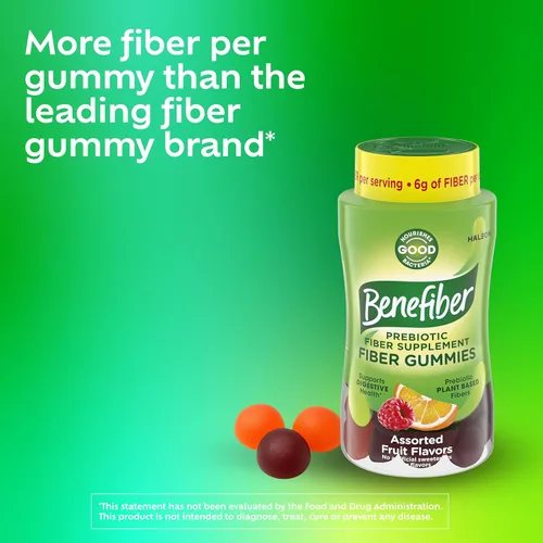 Vista 18 de Benefiber Gomitas de suplemento de fibra prebiótica para la salud digestiva, sabor a fruta surtido, 81