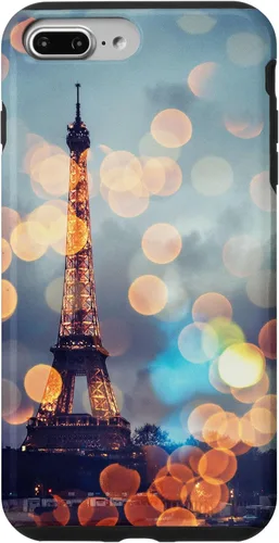 Vista 11 de iPhone 15 Torre Eiffel escénica París Francia por la noche Bokeh Majestic Case