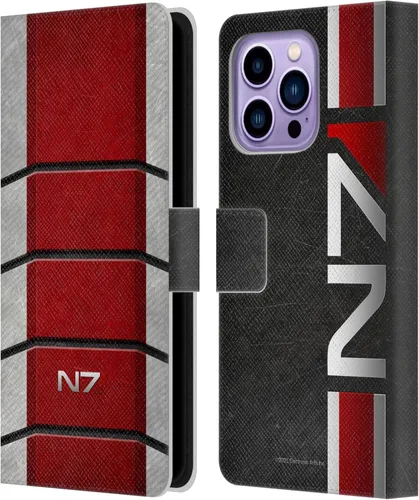 Vista 102 de Head Case Designs Officially Licensed EA Bioware Mass Effect Cerberus Logo Graphics Leather Wallet Case Compatible with Apple iPhone 7 Plus/iPhone 8