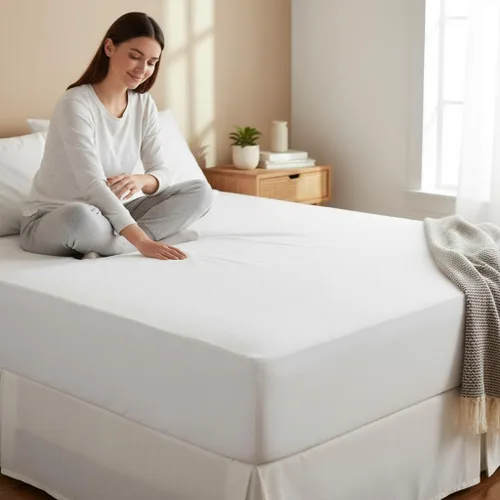 Vista 2 de Protector de Colchón Rizo Impermeable y Adaptable Con Ajuste Elástico - Cubre Colchón Transpirable y Resistente a Líquidos, Confort de Máxima Calidad