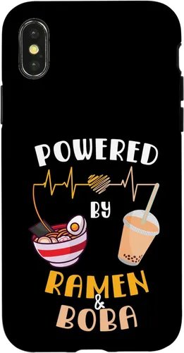 Vista 5 de Powered by Ramen & Boba Tea - Linda funda Kawaii Ramen Soup para iPhone 17
