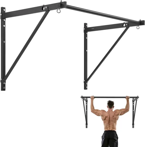 VEVOR Pull Up Bar, Multi-Grip Wall Mounted Pull Ups, 50 in Width Multifunctional Chin Up Training Station, Heavy Duty Steel Upper Body Workout Bars