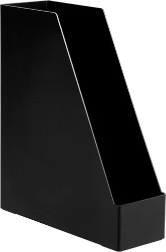 Vista 5 de Yaxa Basics - Organizador de escritorio de plástico, revistero, color negro, paquete de 2