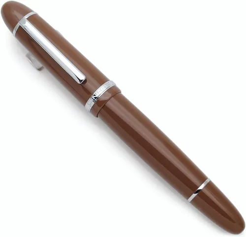Vista 10 de Pluma estilográfica Jinhao X159 (Plumín EF 0.38mm, verde aguacate con clip dorado)