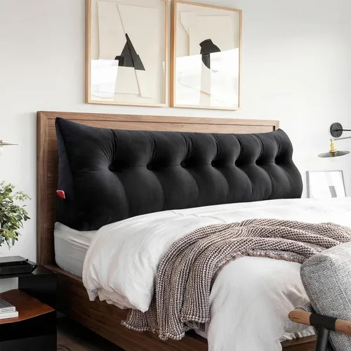 Vista 14 de Almohada de cabecero – Almohada de cama grande 3 en 1 como almohada de lectura de cuña, almohada grande para sofá cama o respaldo de apoyo, almohada