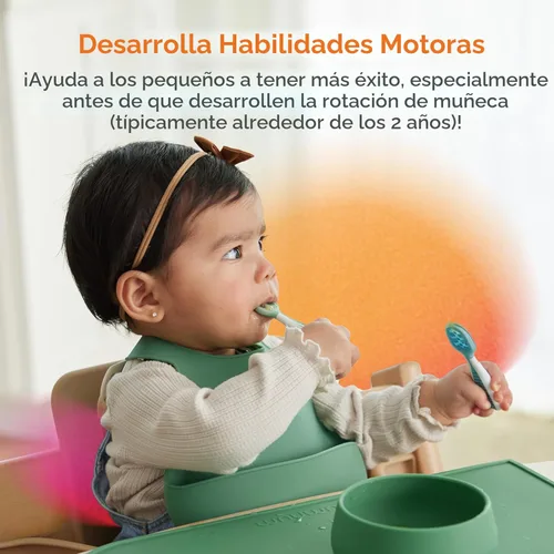 Vista 5 de NumNum Juego de Cucharas para Bebé, Baby Essentials Pre-Cuchara GOOtensils para 6+ Meses, Cucharas de Autoalimentación de Primera Etapa para Destete