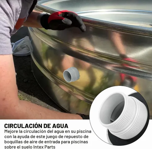 Vista 5 de Kit de arandela de tuerca de conector de filtro roscado de piscina 10744 10256 10255 para Intex