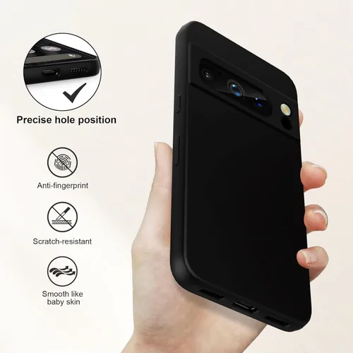 Vista 3 de Funda protectora para Google Pixel 8 Pro, duradera y elegante, probada contra caídas, goma de gel de silicona suave, ajuste delgado, a prueba