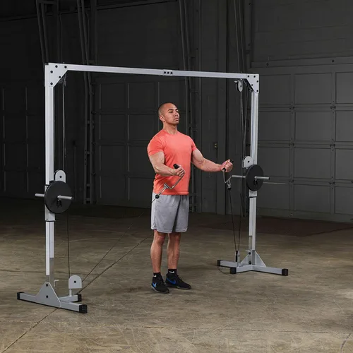 Vista 5 de Body-Solid Best Fitness - Máquina de cable de entrenamiento funcional, pilas de pesas de entrenamiento de cuerpo completo, ejercicio de pecho y Negro