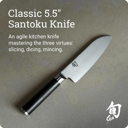 Vista 3 de Shun Cuchillo Santoku clásico de 5 1/2
